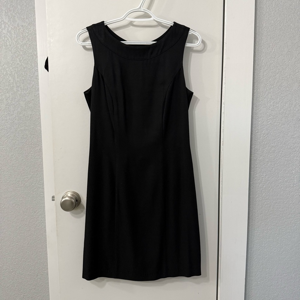 Vintage JS Collections black sleeveless dress with back cutouts